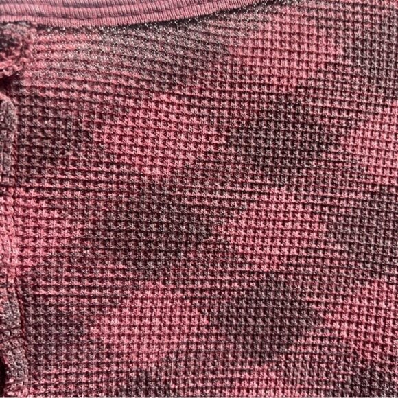 We the Free Buffalo Check Waffle Knit Thermal Long Sleeve Shirt L - Picture 3 of 8